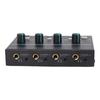 Amplificatore per Cuffie a 4 Canali Amplificatore Stereo in Metallo Mini Splitter per Auricolari per Studio e Palco