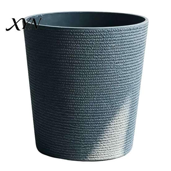 Simple Decorative Garden Ornament Large Tall Resin Planter, Thickened Faux Stone Plant Pot with Embossed Small Succulent Texture, Modern Flower