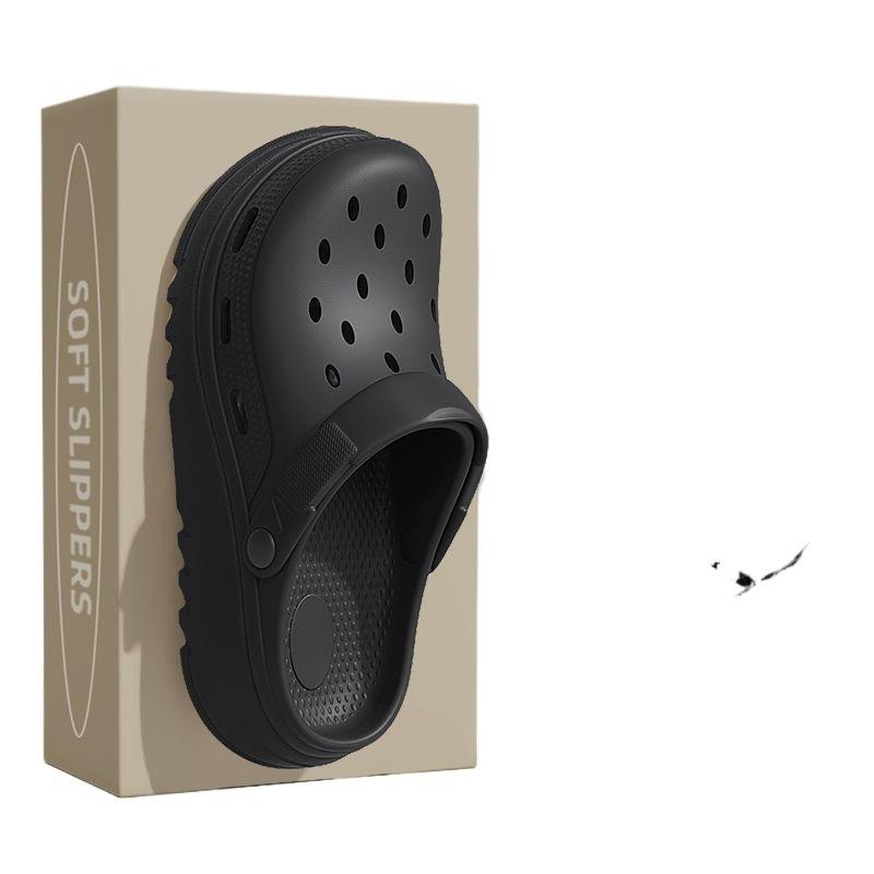 thick-soled hole shoes men's and women's summer outer wear seaside beach non-slip bag head cool slippers men