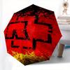 1 Stück Rote Heiße Chili Rammstein Thematischer Hochwertiger Regenschirm, Automatisches Öffnen und Schließen, Multifunktionaler Regenschirm G0811004