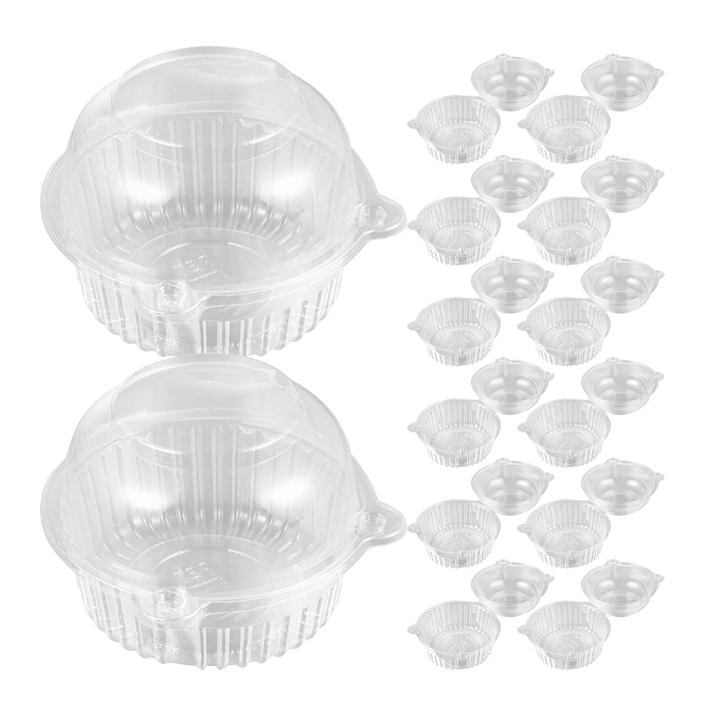 

100 шт. прозрачные коробки для упаковки тортов, контейнеры для кексов на вечеринку, мусс, домашнее животное с крышкой, хлебопекарная хлебница