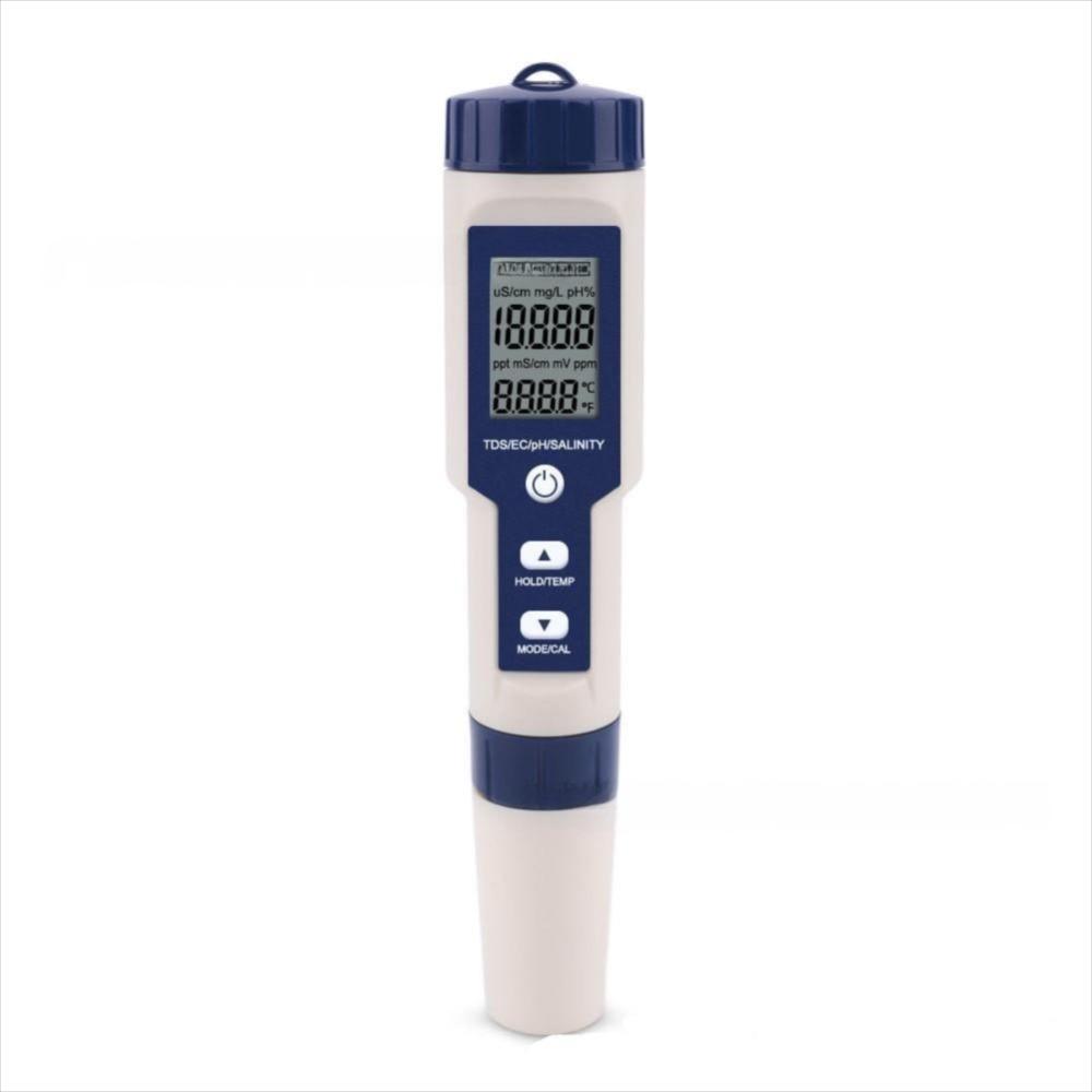 Multi-Parameter Water Quality Tester 5 In 1 Salinity Meter Digital TDS Meter  for Hydroponics