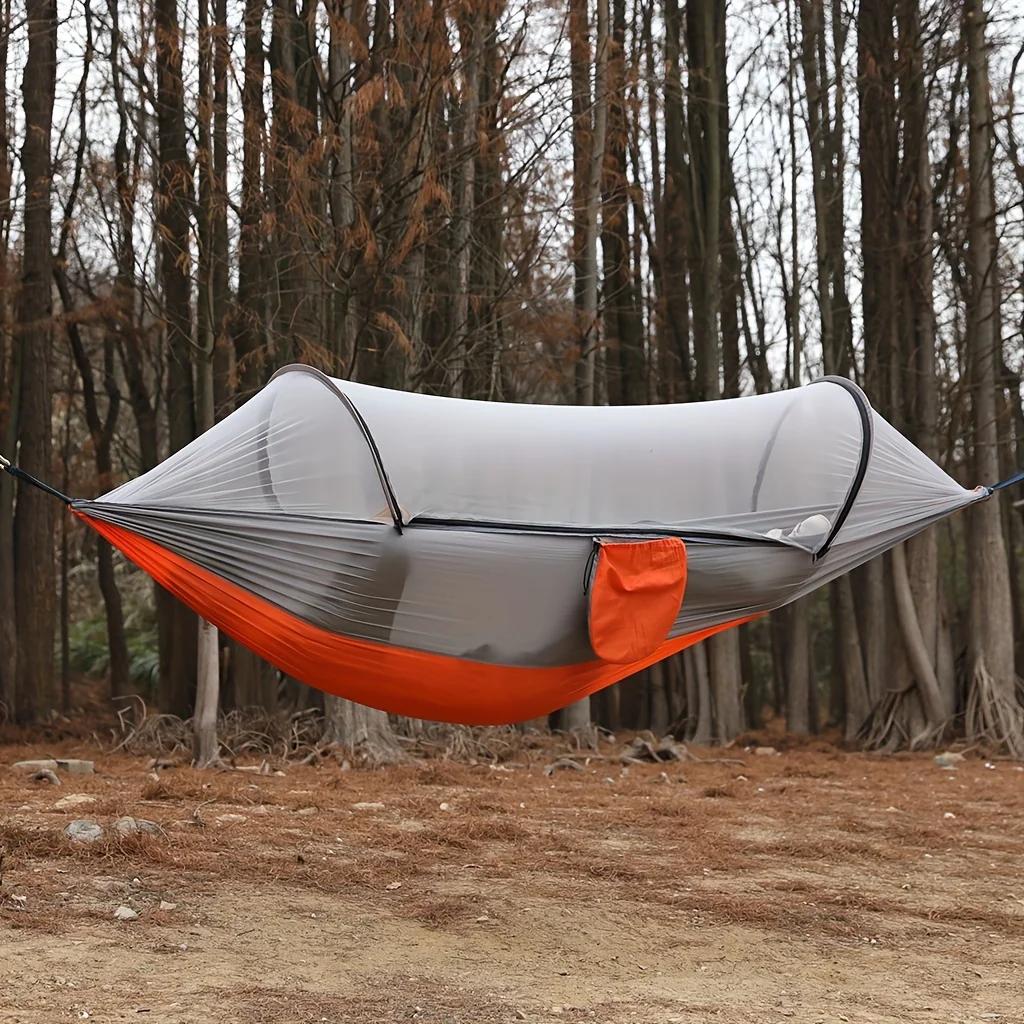 Portable Mosquito Net  Automatic Quick Opening Anti-mosquito Hammock Camping Swing Hammock For Outdoor Travel Sleep Equipment