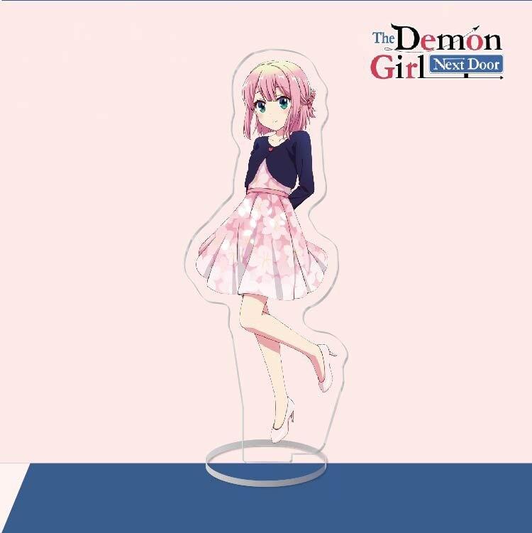 Anime Acrylic Stand Action Figure Toy The Demon Girl Next Door PVC Acrylic Stand Machikado Mazoku Desktop Stand Model Toy Gift