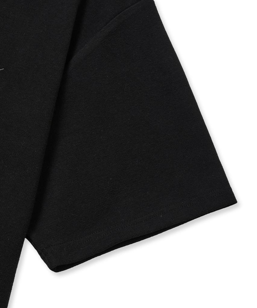 BROWNBREATH Stamp Mesh Tag Tee - Black