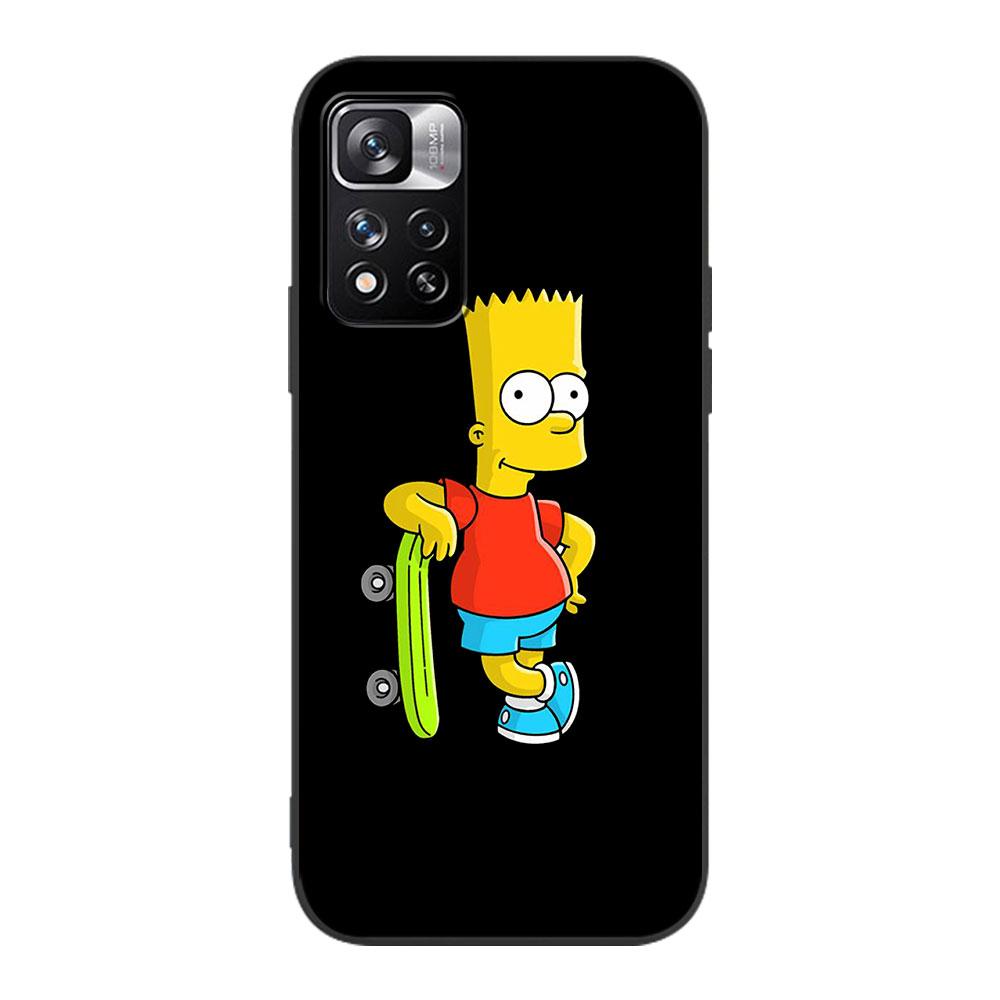 The Simpson Cute Case for Xiaomi Redmi Note 10 8 8T 9 10S 11S 11 7 12 12S 11E 13 Pro Plus Soft TPU Black Phone Cover