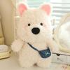 New 22-45cm White Dog Satchel With Long Hair Super Soft Dolls Cartoon Toys Kawaii Animals Baby Comfort Girls Boys Birthday Gifts