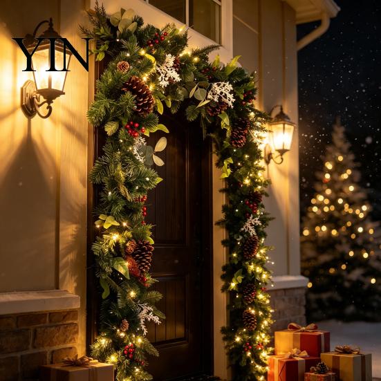 Appendi Decorazioni Stagionali per Porte d'Ingresso, Asta Regolabile per Ghirlande di Natale, Lunghezza 23.6"-59", Robusta, Senza Danni alla Porta, Supporto per Ghirlande, Festività, Appendi, No