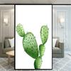 Pellicola per Finestre Privacy Statico Decorativa Pianta Cactus Vetro Colorato Adesivi per Finestre Pellicola Opaca Statico