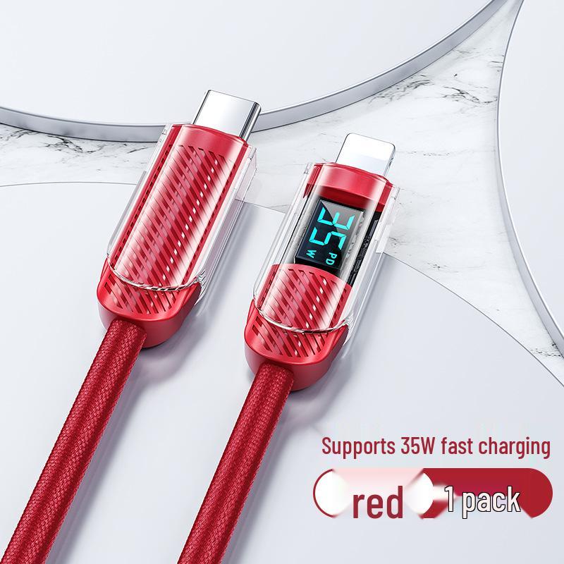 120W Type-C Data Cable with Smart Display for Fast Charging - Compatible with Huawei & Apple 15