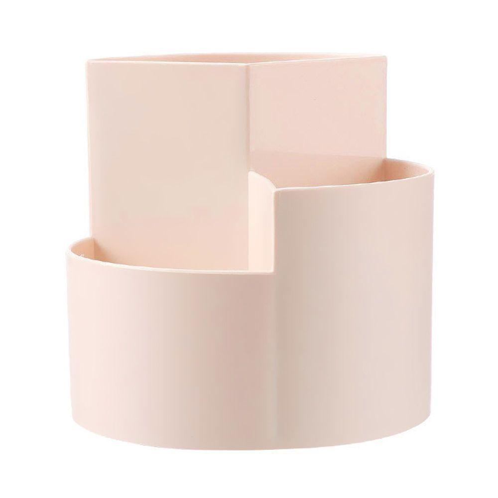 Rotate Plastic Anti-deformed Pen Holder Office Stationery Box 3 Grids Storage Holder Pencil Storage Box