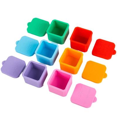 1/3 Stück Silikon Lebensmittelverteilbox Wiederverwendbare Praktische Snackbehälter 2/4 Zoll Brotdosenbehälter Soßenschälchen