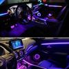 Acrylic Car Interior LED Strips USB Interface Dynamic Colorful RGB Car Ambient Lights Interior Neon Strip Music Sync App Control