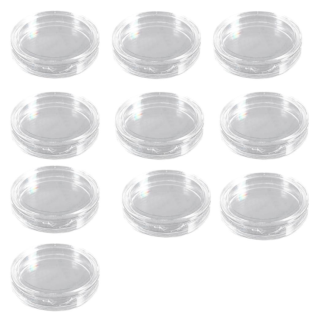 10 sztuk przezroczystych kapsułek na monety w pudełku Dostępne rozmiary od 18 mm do 50 mm na monety