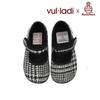 Vulladi X Harrys Tweed Mary Jane Girls Shoes Houndstooth Black And White 4131