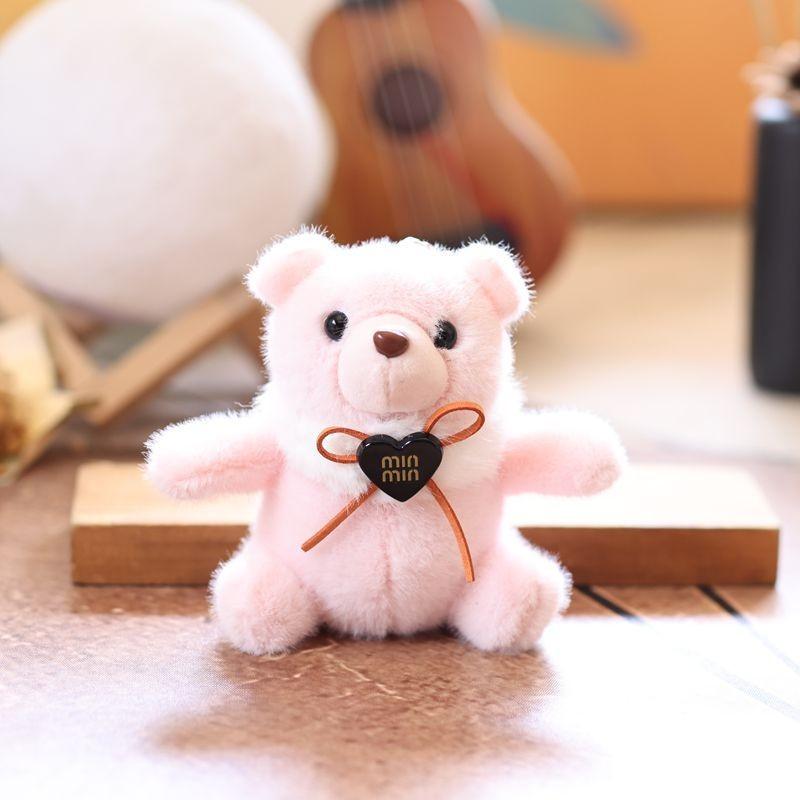 Plush Bear Keychain Soft Short Pile Toy For Kids And Collectors