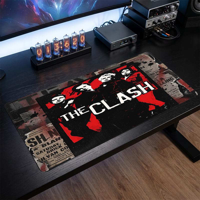 The Clash Print Large Mouse Pad Smooth Surface Anti?Slip Desk Mat For Gaming Office Laptop Decoration