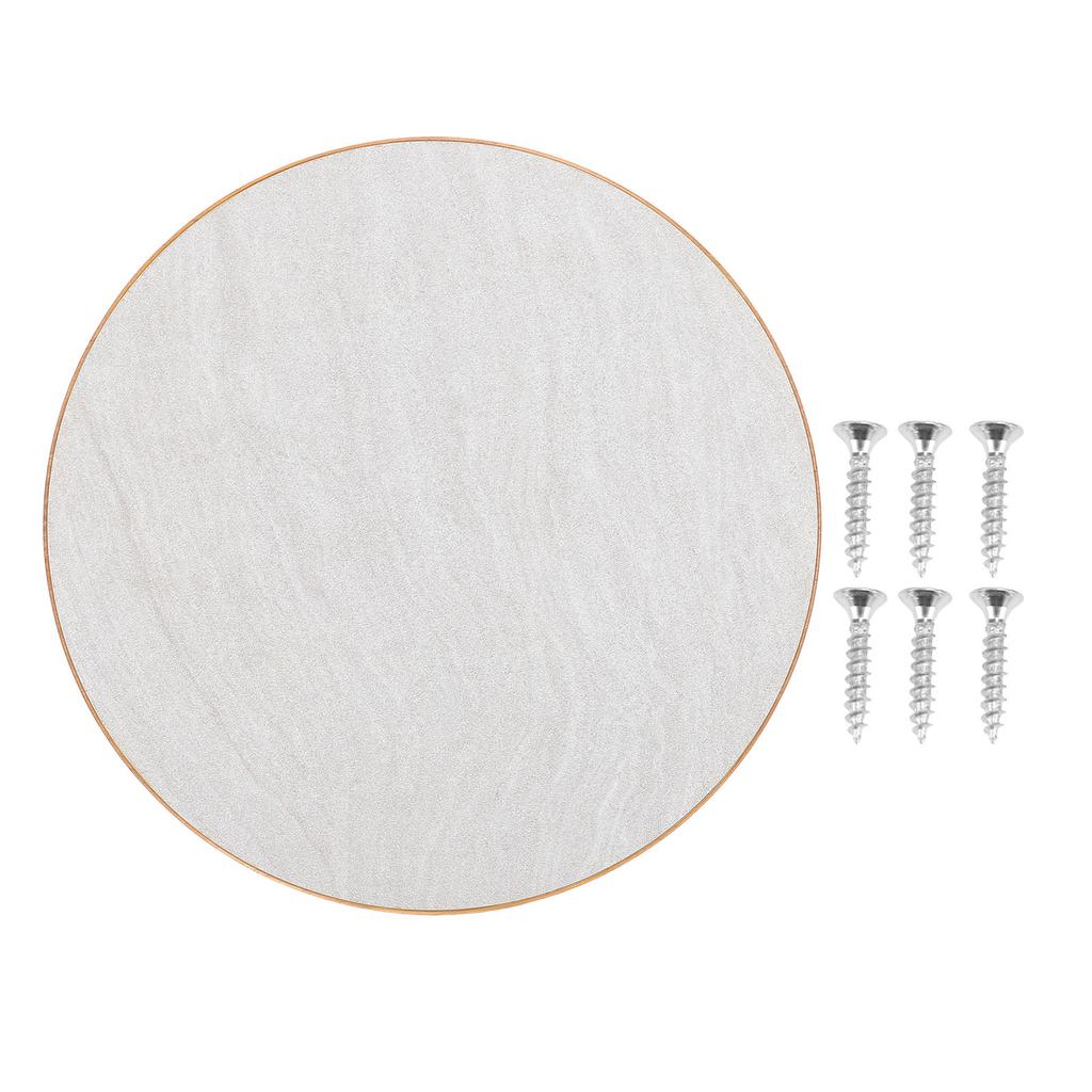 17.7in RV Round Table Top Solid Wood Anti Slip with Mounting Screws Dinning Tabletop for Boats Yachts Deck