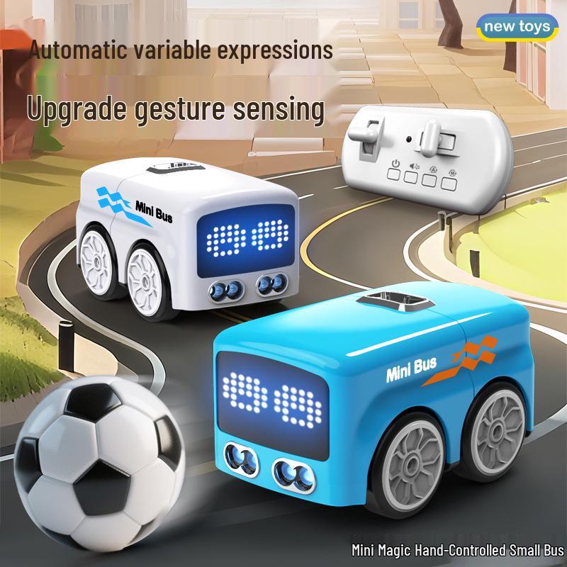 Smart Gesture-Controlled Mini Bus: Automatic Obstacle Avoidance & Line Following Desktop Toy Car