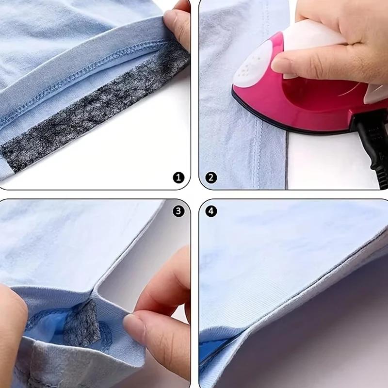 2roll Black White Double-sided Interlining Adhesive Fabric Clothes Iron On Hem Tape Interlining Web DIY Sewing Patchwork Acces