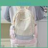 Nylon Casual Backpack With Geometric Pattern For School And Travel Use