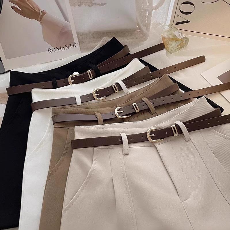Women's High-Waisted White Wide-Leg Shorts - Versatile and Casual for Spring/Summer 2025