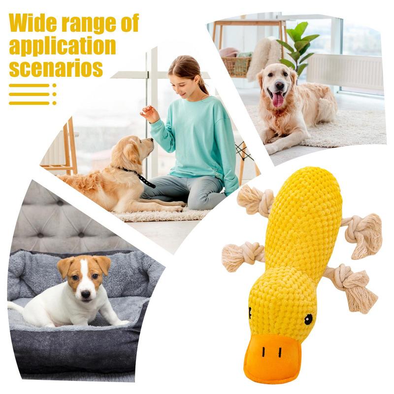 Hund Plüschtiere Ente Quietschend Haustierbedarf Lustige Plüsch Spielzeug zur Langeweile Reduzierung Spielzeit Zuhause Reise Innenbereich Anreicherung