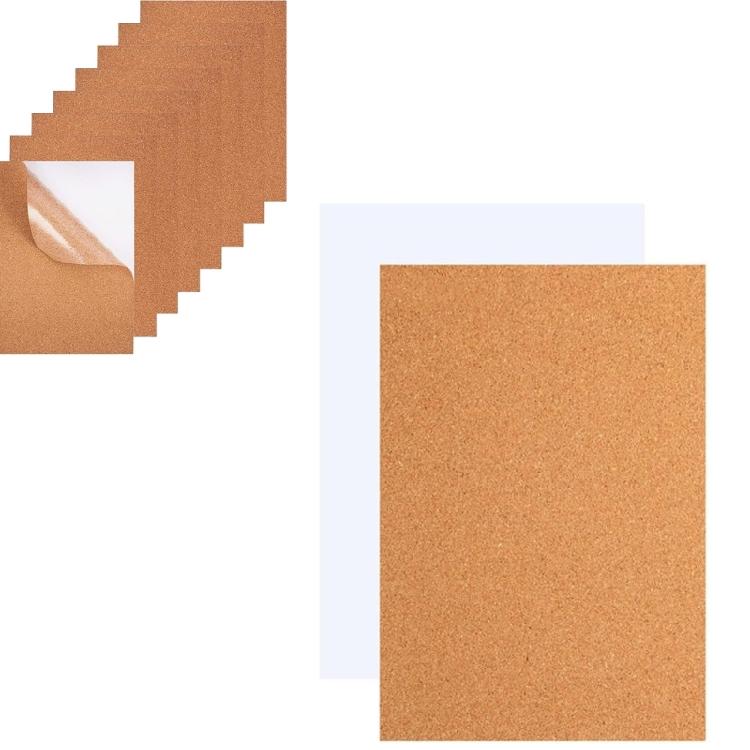 8 Piece Wood Adhesive Backing Sheets 1mm Wall Pin Cork Board Tile for Office Home School Improvement Display Boards