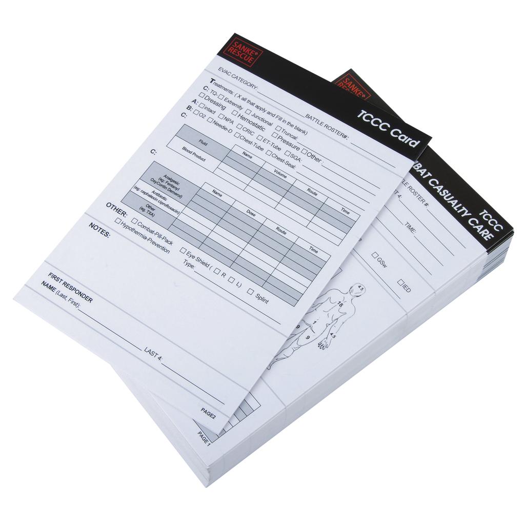 Sanke Rescue TCCC Card and Marker Injury Record Cards First Aid Manual for Tourniquet,Israeli,bandage,splint,Stop Bleeding,wound