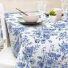 Blau-Weißes Porzellan Blumenmuster Wasserdichte Tischdecke Feier Party Dekoration Wiederverwendbare Rechteckige Tischdecke Hochzeitsdekorationen