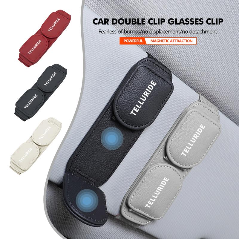 For KIA Car Eyeglass Holder Sun Visor Sunglasses Storage Clip Accessories Proceed Venga Sedona Forte Picanto Sorento Stinger