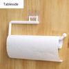 Toilet Paper Holder Wall Mounted Tissue Roll Dispenser Under Cabinets Plastic Wrap Holder Towel Hanger Waterproof