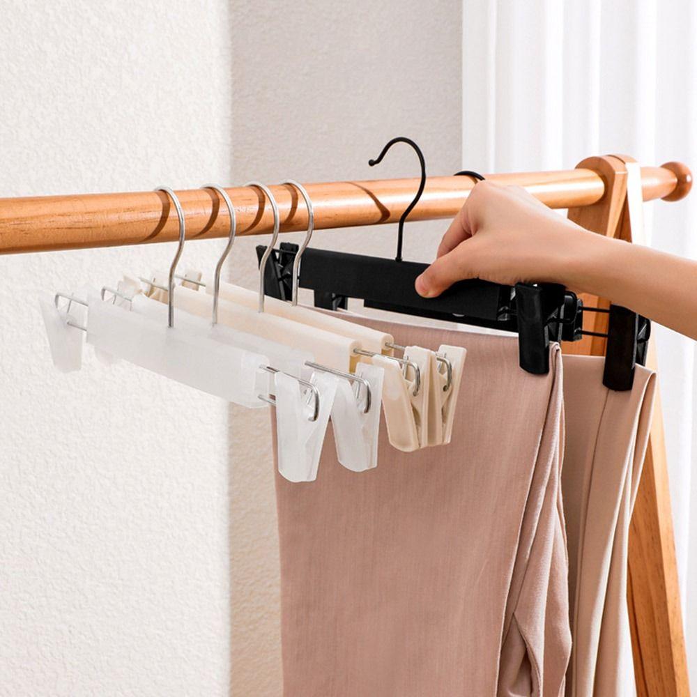 High Quality Portable Non Slip Pants Clip Adjustable Durable Traceless Hanger Pants Hanger Clothespins