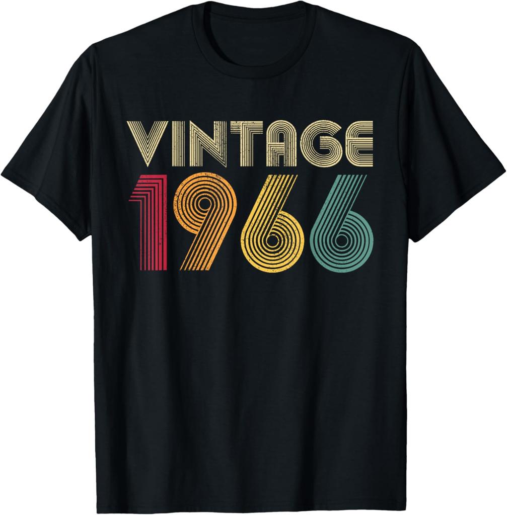 Vintage 1966 59th Birthday Gift Retro 59 Years Old TShirt Print Original Design Gifts T Shirts Funny Shirt Customizable Camisas