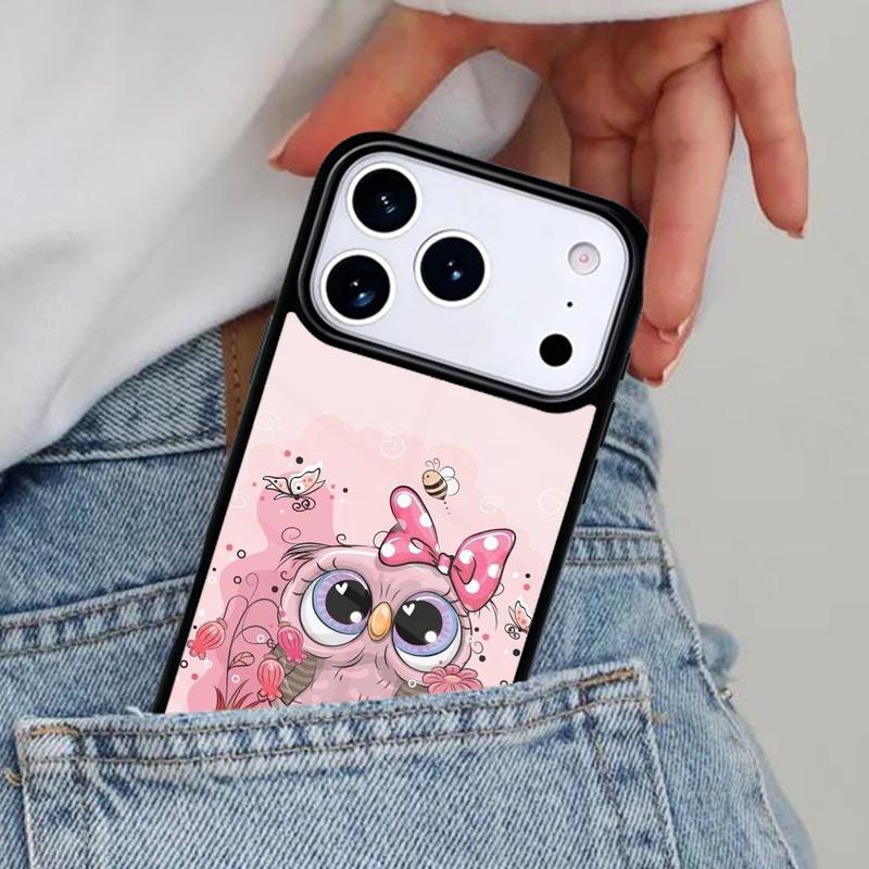 Harris Cute Owl Phone Case for iPhone 16e 15 14 13 12 17 Pro Max Plus Air 17pro Cover Coque