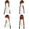 Disney Frozen Princess Anna Cosplay Wig With Double Braid And Bangs For Costume Parties