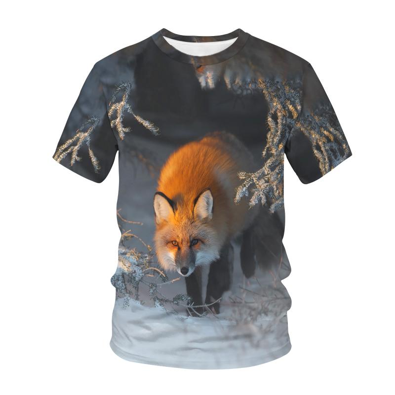 Kawaii Animals Foxes 3D Printed Kids T Shirt Fashion Casual Cartoons T-shirt Boys Girls Children's Clothing for Girls