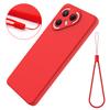 For TECNO Pova 7 Ultra 5G Liquid Silicone Case Phone Back Cover with Hand Strap