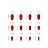 Manicure Long Almond False Nails Red French Fake Nials Cat Eye Detachable Nail Tips DIY