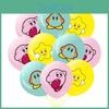 Kirby Themed Birthday Party Hanging Flag Decoration Set With Game Cake Insert Aluminum Foil Balloons Pull Flag Kit