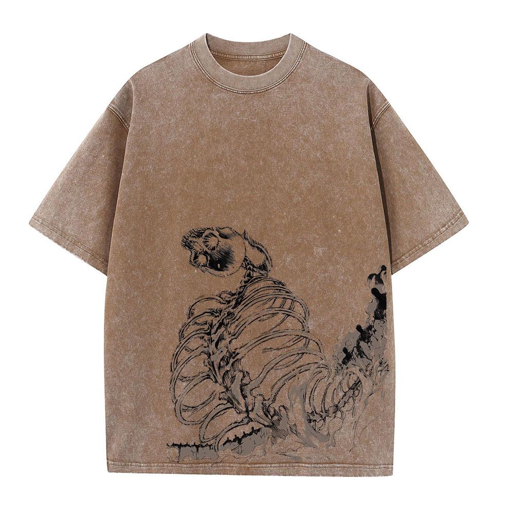 2025 Anime Attack on Titan Trička Vintage Prané Tričko Harajuku Oversize Bavlněné Tričko Bavlna Móda Streetwear Unisex Top