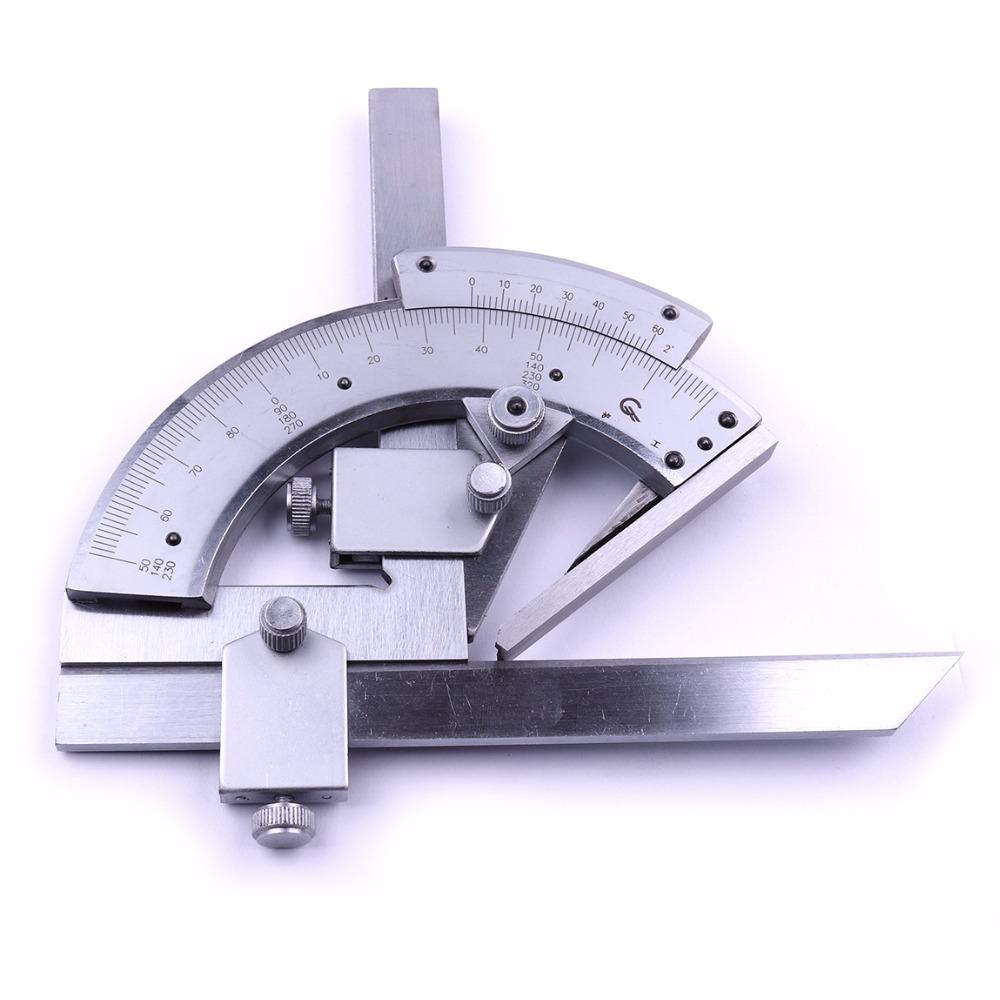 Hochpräziser Winkelmesser 0-320 Grad Universeller Geodreieck Winkelmesser Messwerkzeuge Mit Etui zum Messen von Innen-/Außenwinkeln