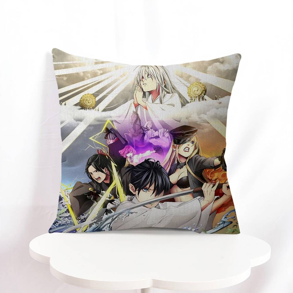 Anime N-Noragami Cushion Cover Inches Farmhouse Decor Home Throw Pillow Covers For Couch Decorations