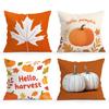Home Decor Hello Pumpkin & Harvest Fall Pillows Pattern Cushion Cover Suitable For Sofa Bedroom Car Pillow Cover