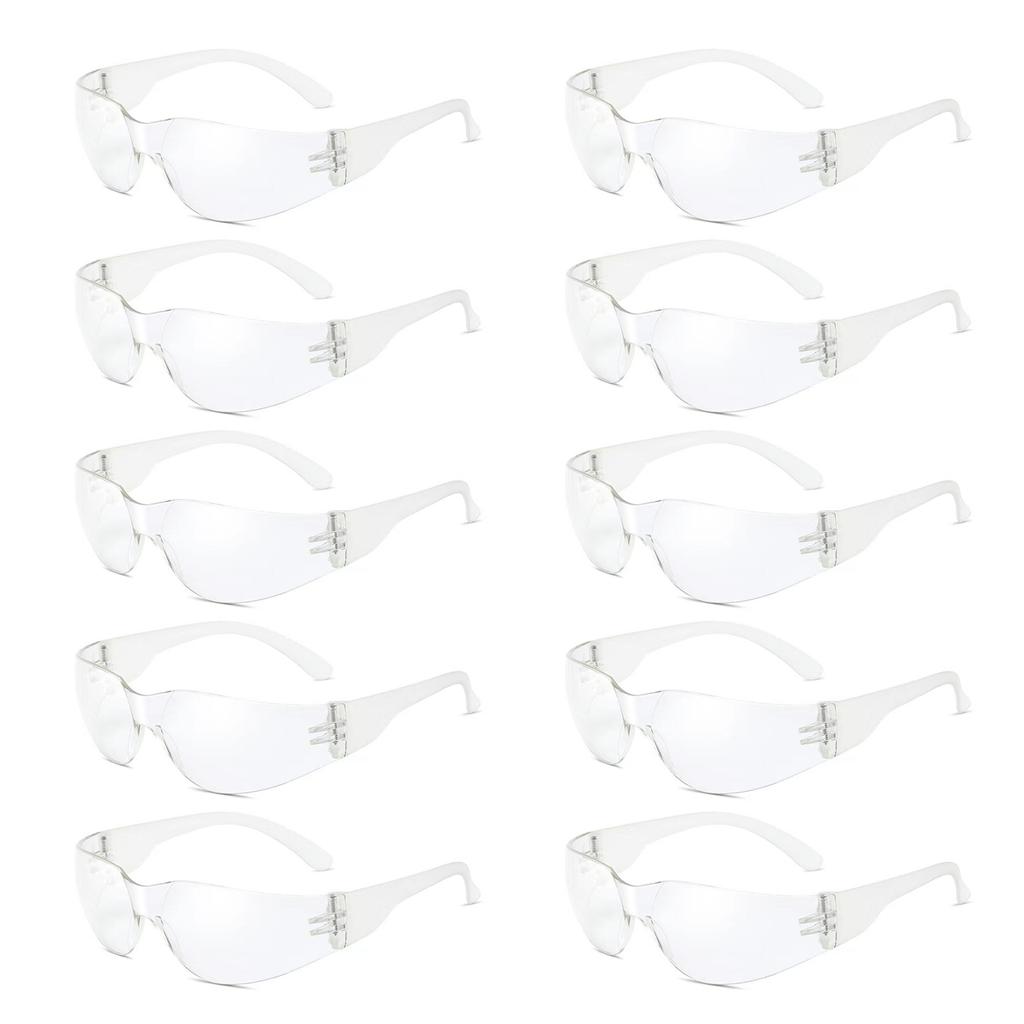 10pcs Childrens Protective Glasses Light Weight Scratch Resistant Eyewear Kids Windproof Safety Glasses Goggles