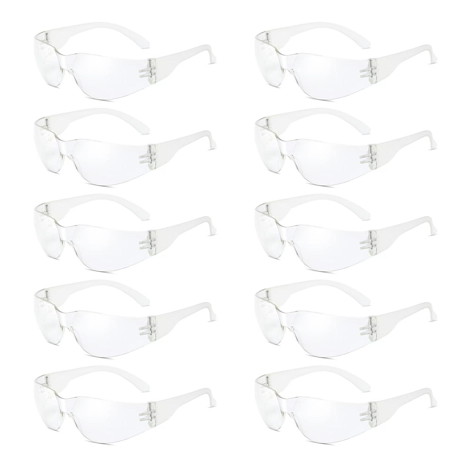 

10pcs Childrens Protective Glasses Light Weight Scratch Resistant Eyewear Kids Windproof Safety Glasses Goggles прозрачный