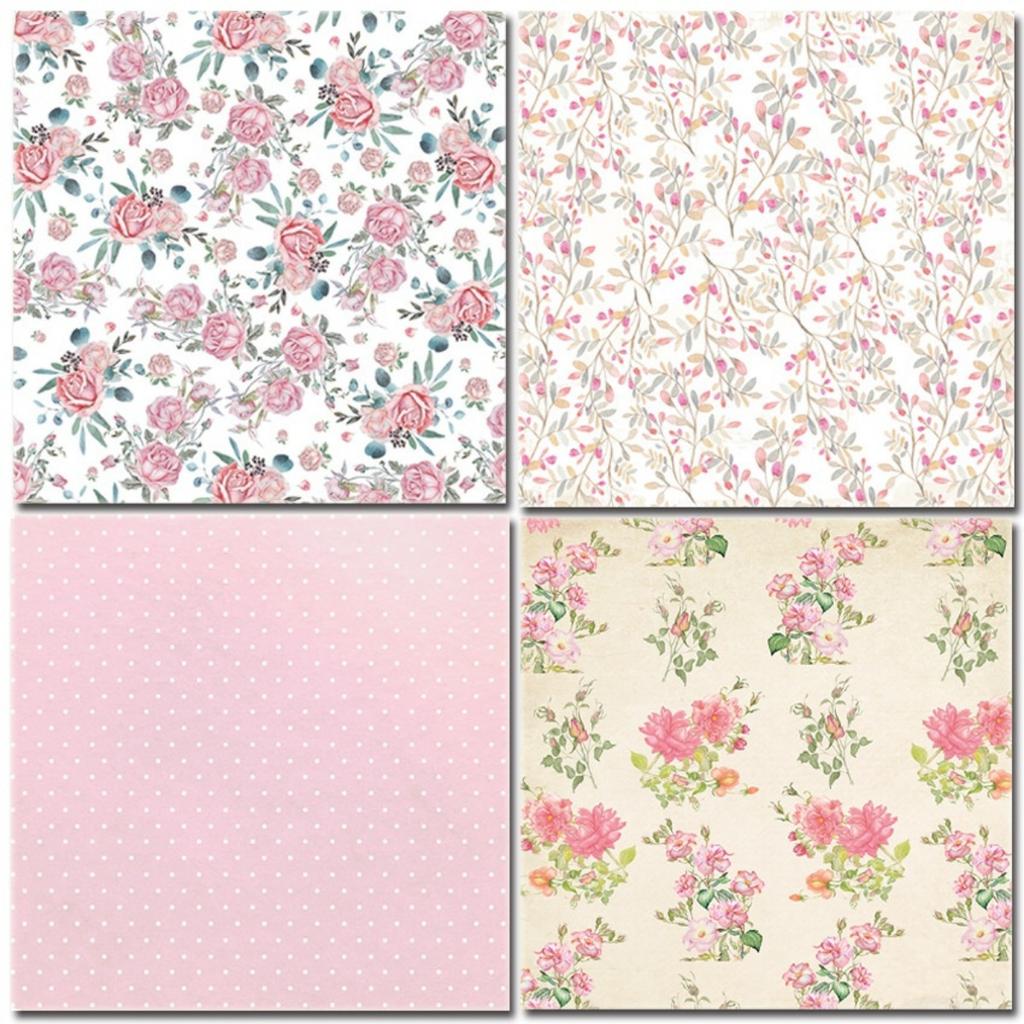 24 ark Färgglada Trädgård Hantverkspapper Block Stansmallar Konst Bakgrund Origami Scrapbooking Korttillverkning