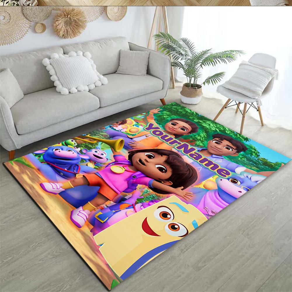 Dora Explorer Customize Your Name Floor Rug Office Rug Perfect for Balcony Dormitory Decorate room Foyer Antislip Carpet Office home decor