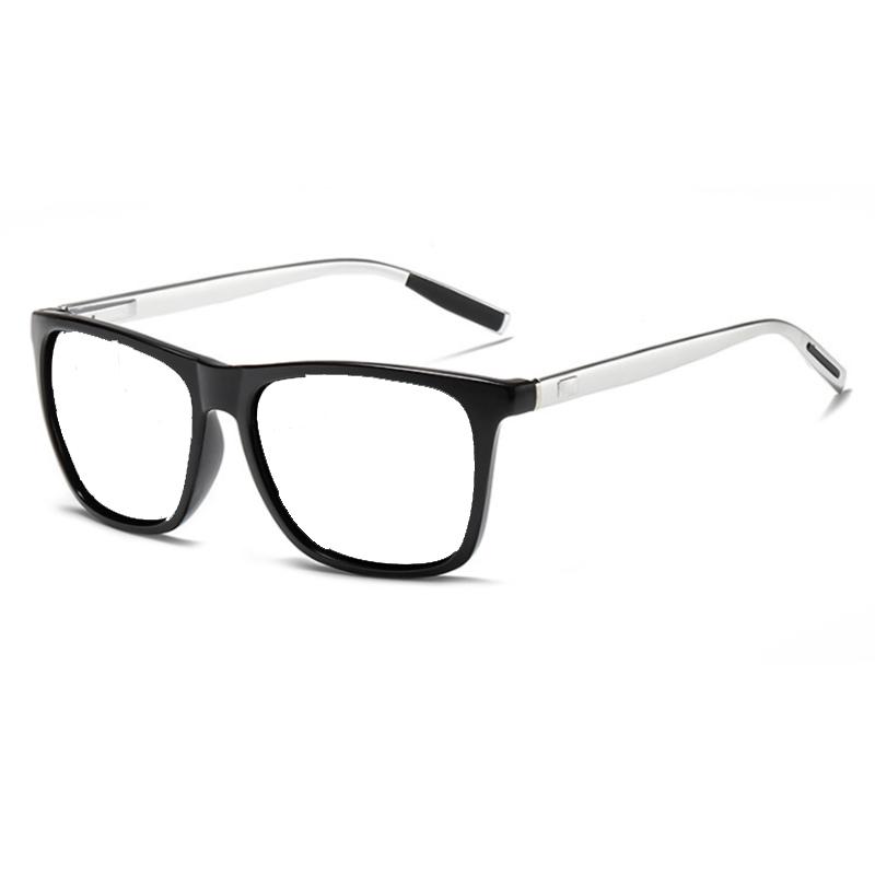 Modische quadratische Brille Herren Damen Aluminium-Magnesium Korrektionsbrille 0 -0,5 -1,0 -2,0 Bis -6,0