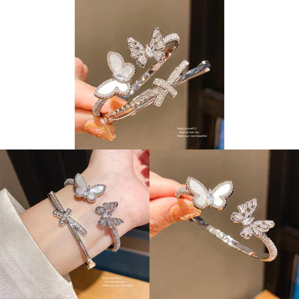 Minimalist Cross Bangle Bracelet With Rhinestone Accents For Elegant Daily Wear